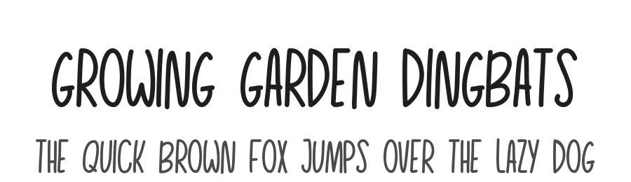 Growing Garden Dingbats by Helotype — Dingbats Font