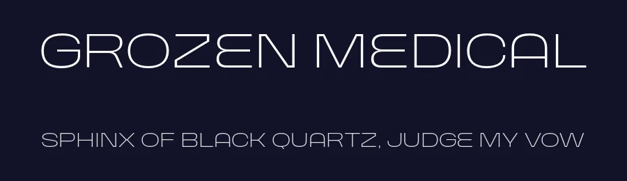 Grozen Medical by Bring to Type — Sans Serif Font — thumbnail 2