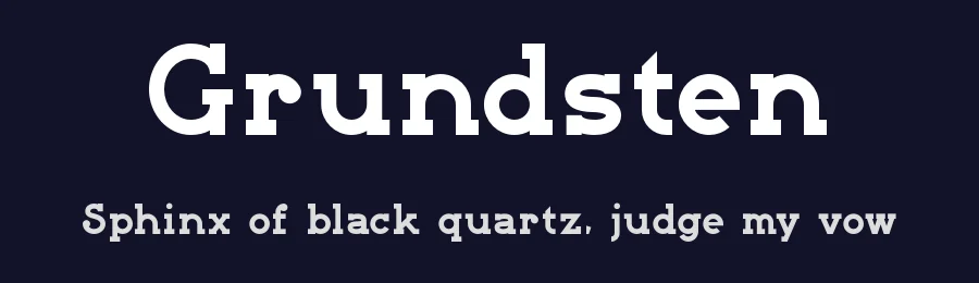 Grundsten by Benjamin Blåholtz — Serif Font — thumbnail 2