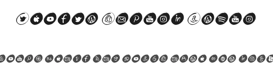 Grunge Social Media by JSH creates — Dingbats Font