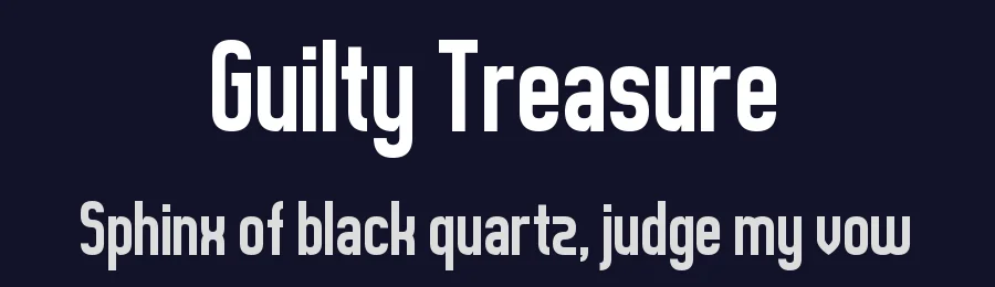 Guilty Treasure by Chequered Ink — Sans Serif Font — thumbnail 2