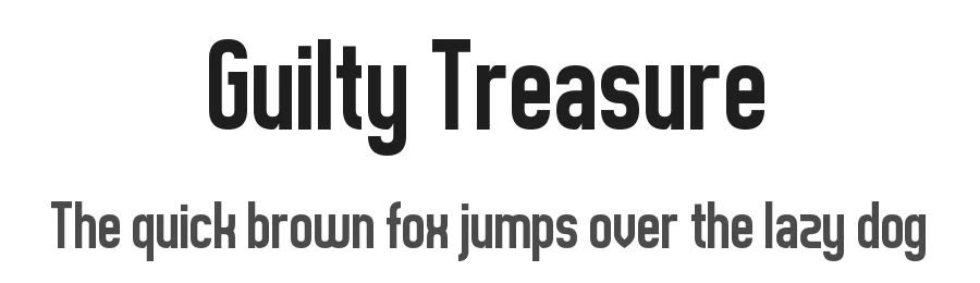 Guilty Treasure by Chequered Ink — Sans Serif Font