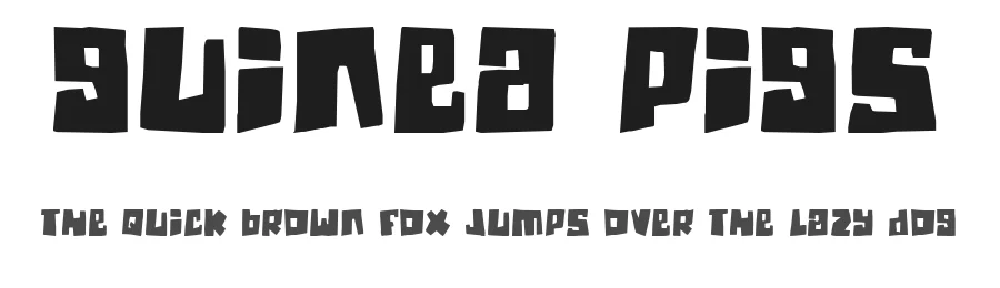 Guinea Pigs by Pizzadude — Decorative Font
