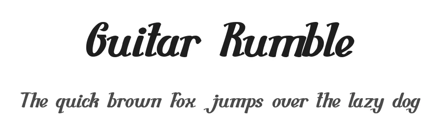 Guitar Rumble by weknow — Decorative Font