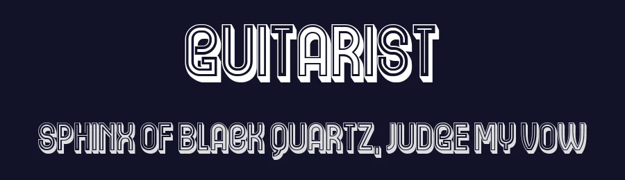 Guitarist by Vladimir Nikolic — Decorative Font — thumbnail 2