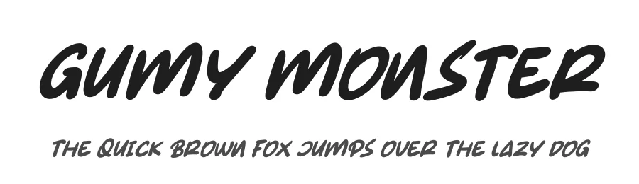 Gumy Monster by Kong Font — Decorative Font