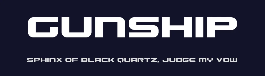 Gunship by Iconian Fonts — Display Font — thumbnail 2