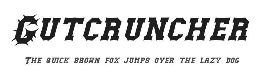 Gutcruncher by Pixel Sagas — Decorative Font