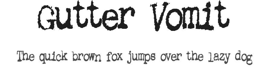Gutter Vomit by Royaltech — Decorative Font