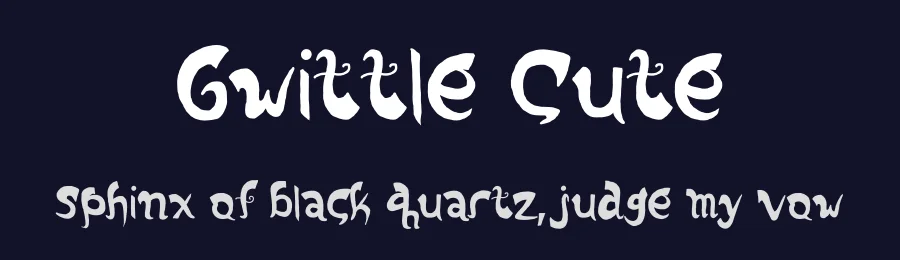 Gwittle Cute by fhammadiq std — Decorative Font — thumbnail 2
