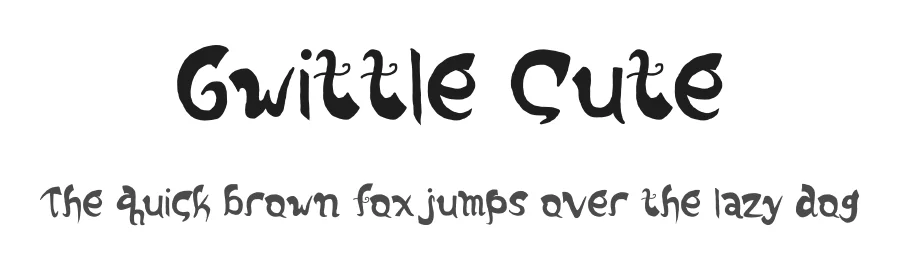 Gwittle Cute by fhammadiq std β Decorative Font