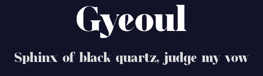 Gyeoul by Graphicxell — Serif Font — thumbnail 2