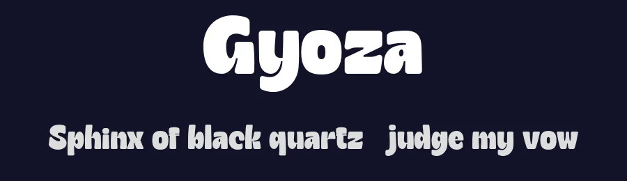 Gyoza by Dharmas Foundry — Decorative Font — thumbnail 2