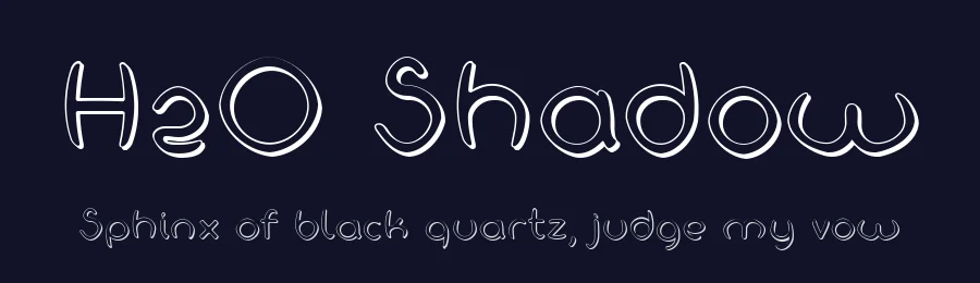 H2O Shadow by deFharo — Decorative Font — thumbnail 2