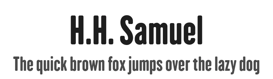 H.H. Samuel by deFharo — Sans Serif Font
