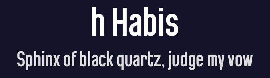 h Habis by wepfont.com — Sans Serif Font — thumbnail 2