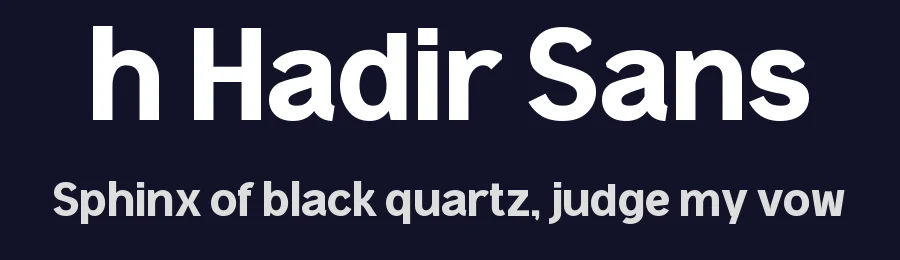 h Hadir Sans by wepfont.com — Sans Serif Font — thumbnail 2