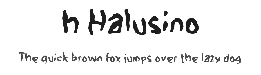 h Halusino by wepfont.com β Decorative Font
