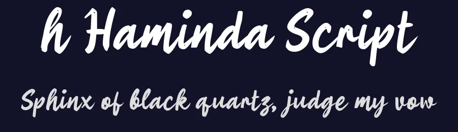 h Haminda Script by wepfont.com — Script Handwritten Font — thumbnail 2
