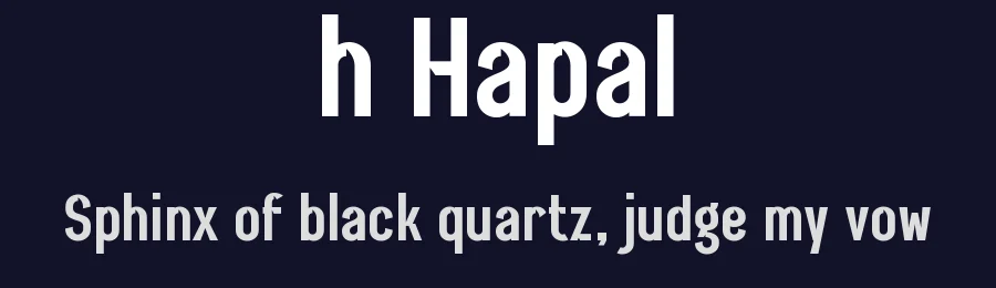 h Hapal by wepfont.com — Sans Serif Font — thumbnail 2