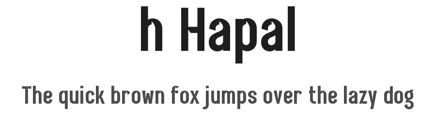 h Hapal by wepfont.com β Sans Serif Font