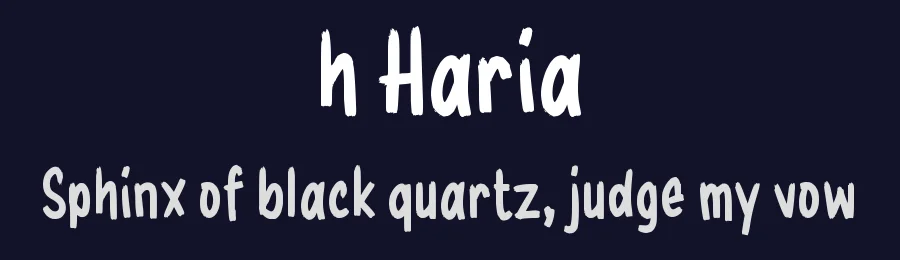 h Haria by wepfont.com — Script Handwritten Font — thumbnail 2