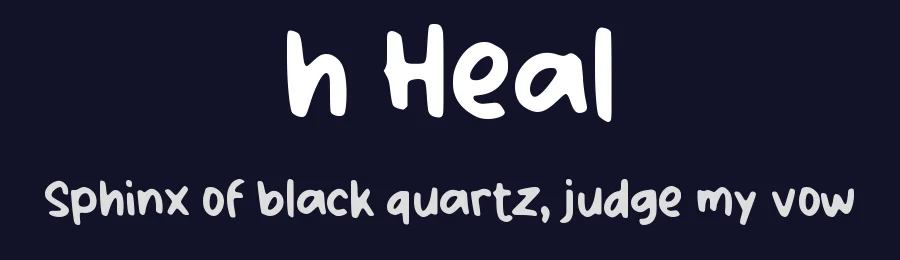 h Heal by wepfont.com — Decorative Font — thumbnail 2