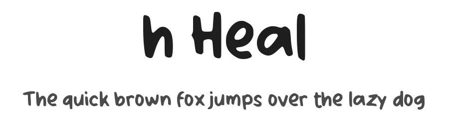 h Heal by wepfont.com — Decorative Font