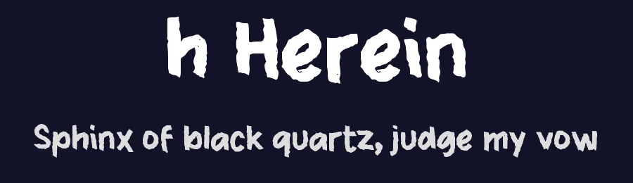 h Herein by wepfont.com — Script Handwritten Font — thumbnail 2