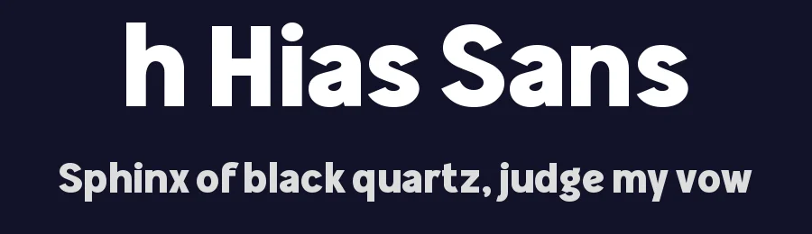 h Hias Sans by wepfont.com — Sans Serif Font — thumbnail 2