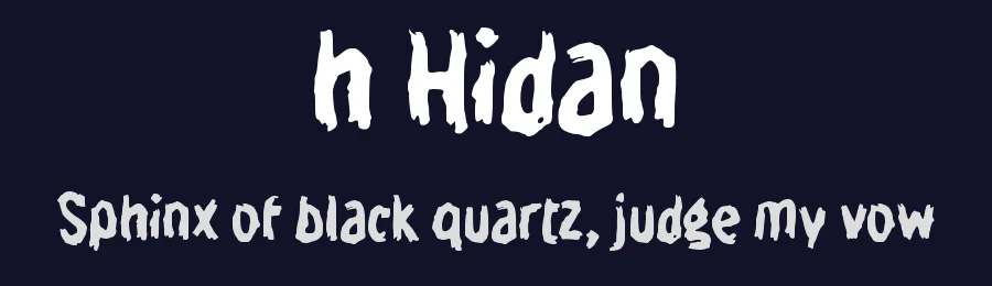 h Hidan by wepfont.com — Decorative Font — thumbnail 2