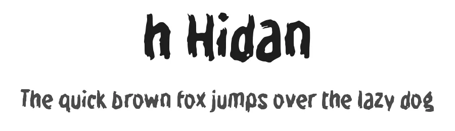 h Hidan by wepfont.com — Decorative Font