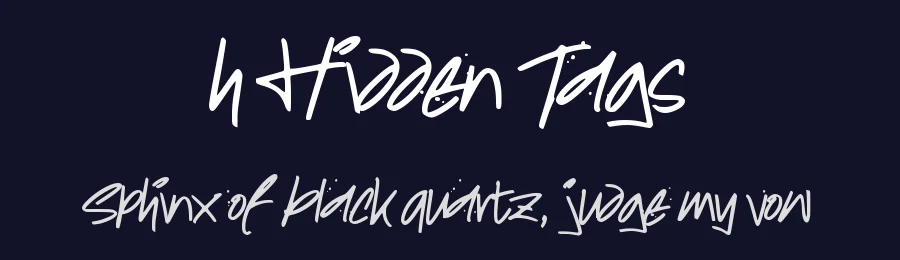 h Hidden Tags by wepfont.com — Script Handwritten Font — thumbnail 2