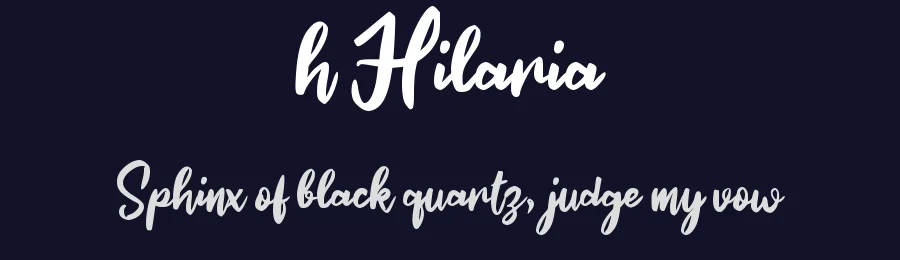 h Hilaria by wepfont.com — Script Handwritten Font — thumbnail 2