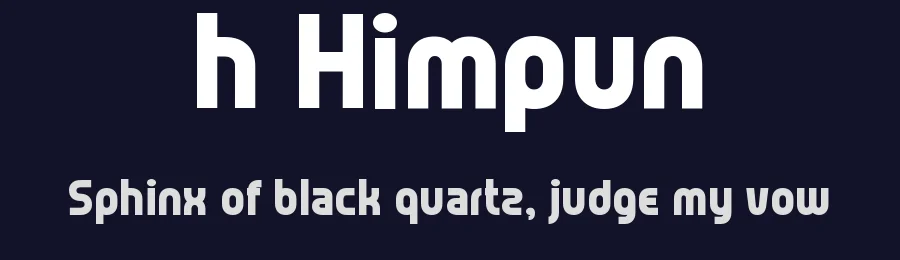 h Himpun by wepfont.com — Sans Serif Font — thumbnail 2