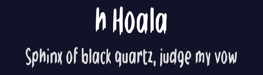 h Hoala by wepfont.com — Script Handwritten Font — thumbnail 2