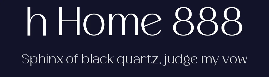 h Home 888 by wepfont.com — Sans Serif Font — thumbnail 2
