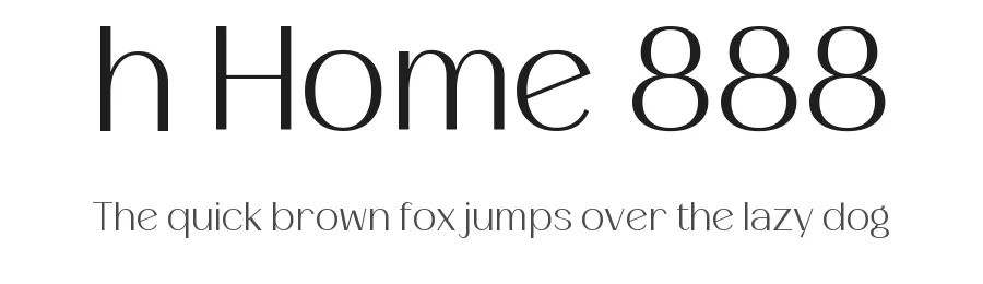 h Home 888 by wepfont.com — Sans Serif Font