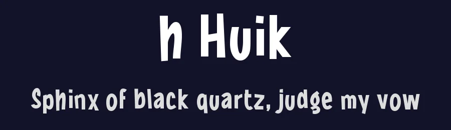 h Huik by wepfont.com — Decorative Font — thumbnail 2