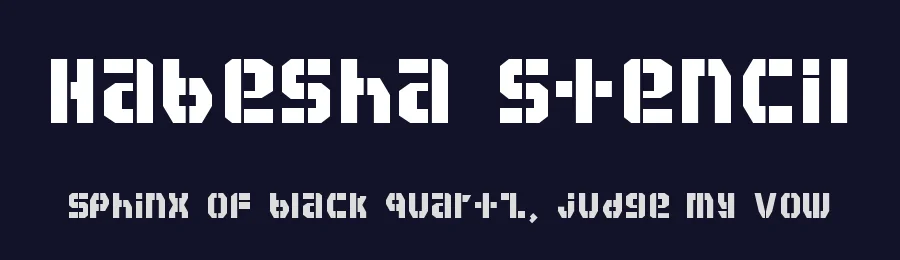 Habesha Stencil by yonathan — Decorative Font — thumbnail 2