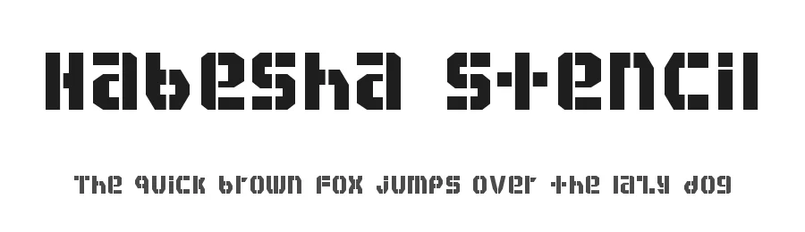 Habesha Stencil by yonathan — Decorative Font