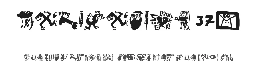Habitación 37 by Woodcutter — Dingbats Font