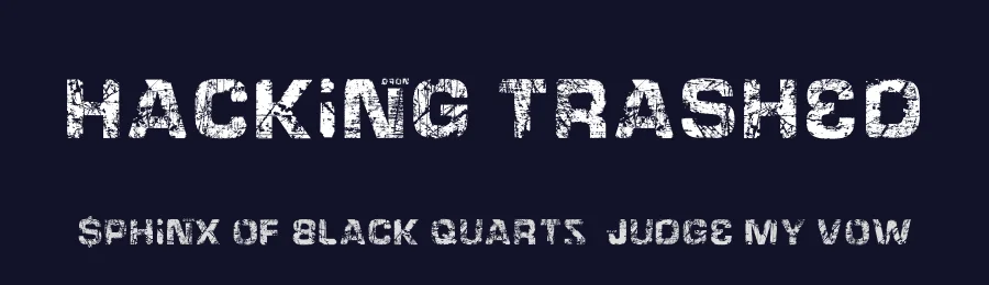 Hacking Trashed by Cloutierfontes — Decorative Font — thumbnail 2