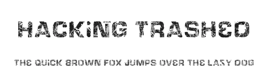 Hacking Trashed by Cloutierfontes β Decorative Font