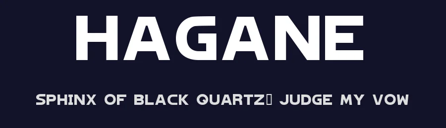 Hagane by GenocideGraphixxx — Display Font — thumbnail 2