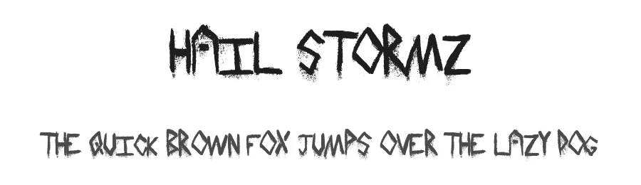Hail Stormz by Xerographer Fonts β Decorative Font