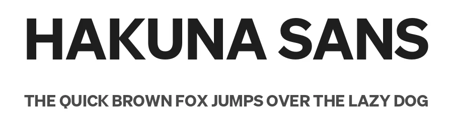 Hakuna Sans