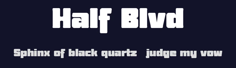 Half Blvd by Maulana Creative — Sans Serif Font — thumbnail 2