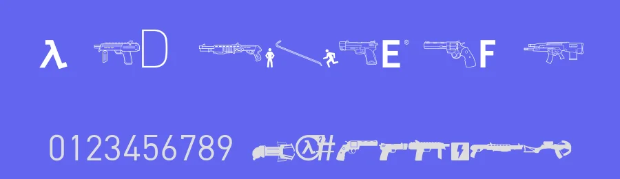 HalfLife2 by Valve Software — Dingbats Font — thumbnail 3