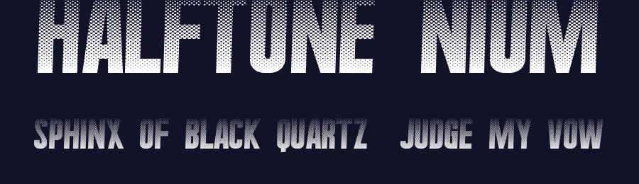Halftone Nium by James Barnardo — Decorative Font — thumbnail 2